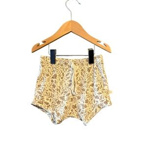 Kids Leaf-Print Drawstring Shorts - Beige
